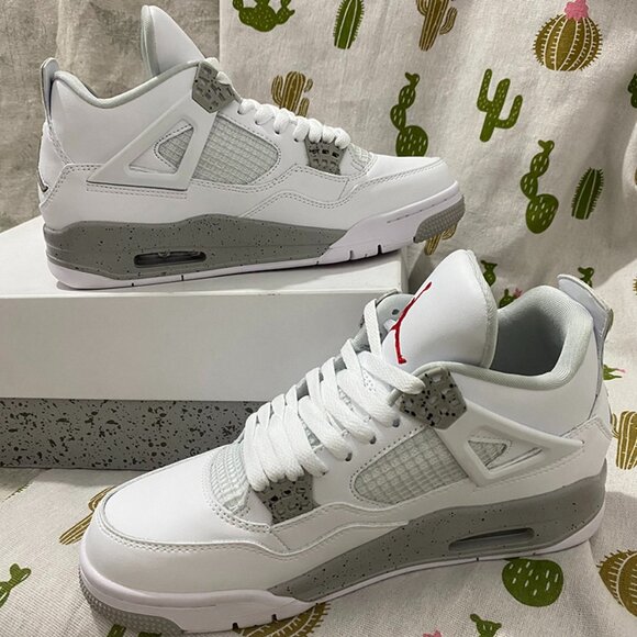 NFL Air Jordan 4 White Sneakers - Picture 1 of 8